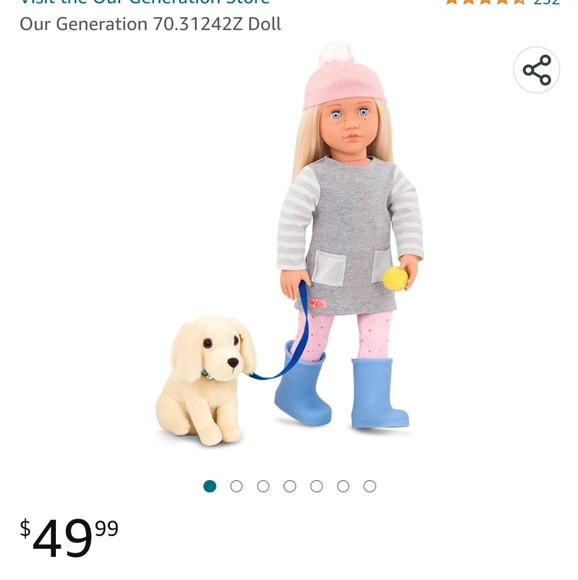 NWOB Our Generation Doll Megan & her pet golden retriever dog - Picture 5 of 12